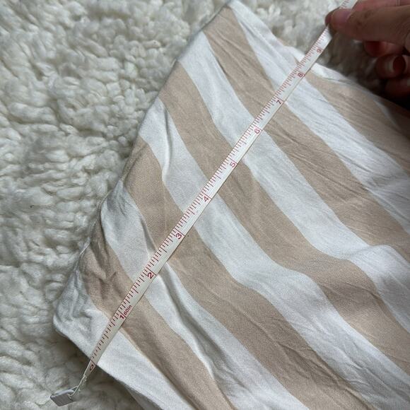 American Eagle Beige and White Capri Jumpsuit Beachy Belted Wide Leg G12 - Picture 6 of 11